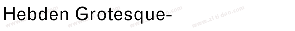 Hebden Grotesque字体转换